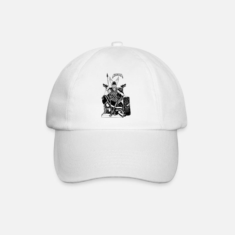 Odin sur le trône noir - Casquette classique - blanc/blanc