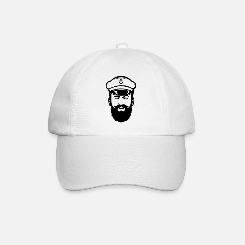 Captain - Baseballkappe - Weiß/Weiß
