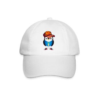 pingouin mignon comme un hip-hopper dans une tenue cool - Casquette classique - blanc/blanc - Devant