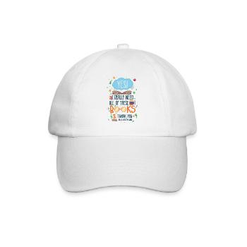 J’ai besoin de ces livres disant bibliothèque de livres - Casquette classique - blanc/blanc - Devant