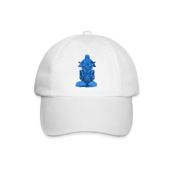 Motorcyclist blue - Baseball Cap - white/white - Front