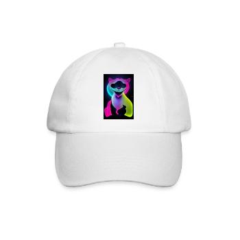 The cat - Baseball Cap - white/white - Front