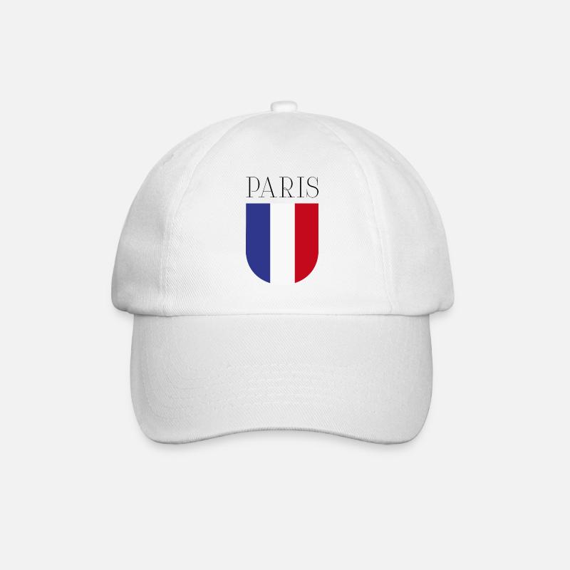 Frankreich Paris - Baseballkappe - Weiß/Weiß