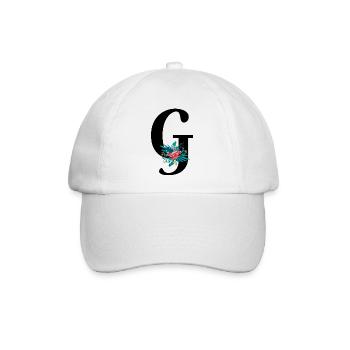 lettre G fleuris - Casquette classique - blanc/blanc - Devant