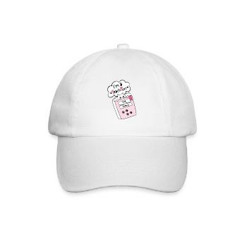 Funny Cat In A Book. Funny Teacher Puns. - Baseball Cap - white/white - Front