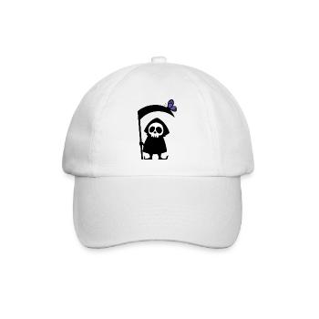 Mignon Mort Faux Scary Crâne Squelette Halloween - Casquette classique - blanc/blanc - Devant