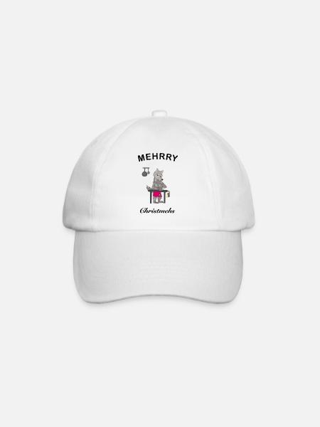 Mehrry Christmehs, Merry Christmas in NL - Baseballcap - wit/wit
