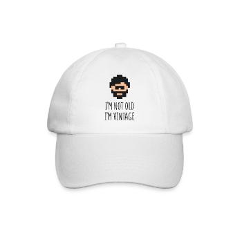 Je ne suis pas vieux je suis vintage - Casquette classique - blanc/blanc - Devant