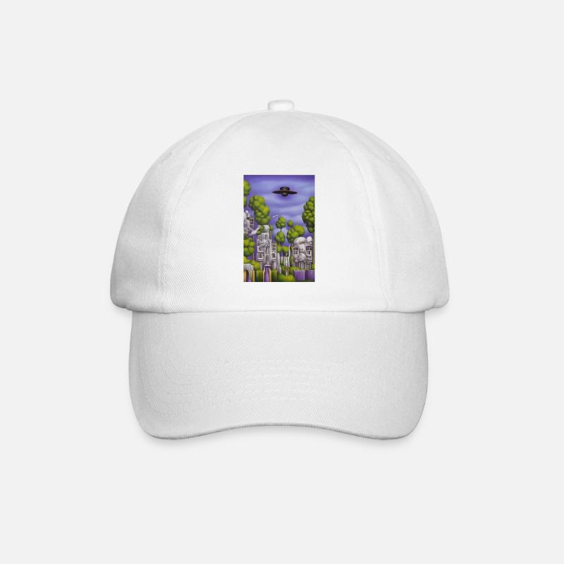 Trees in front of the sky - Baseball Cap - white/white