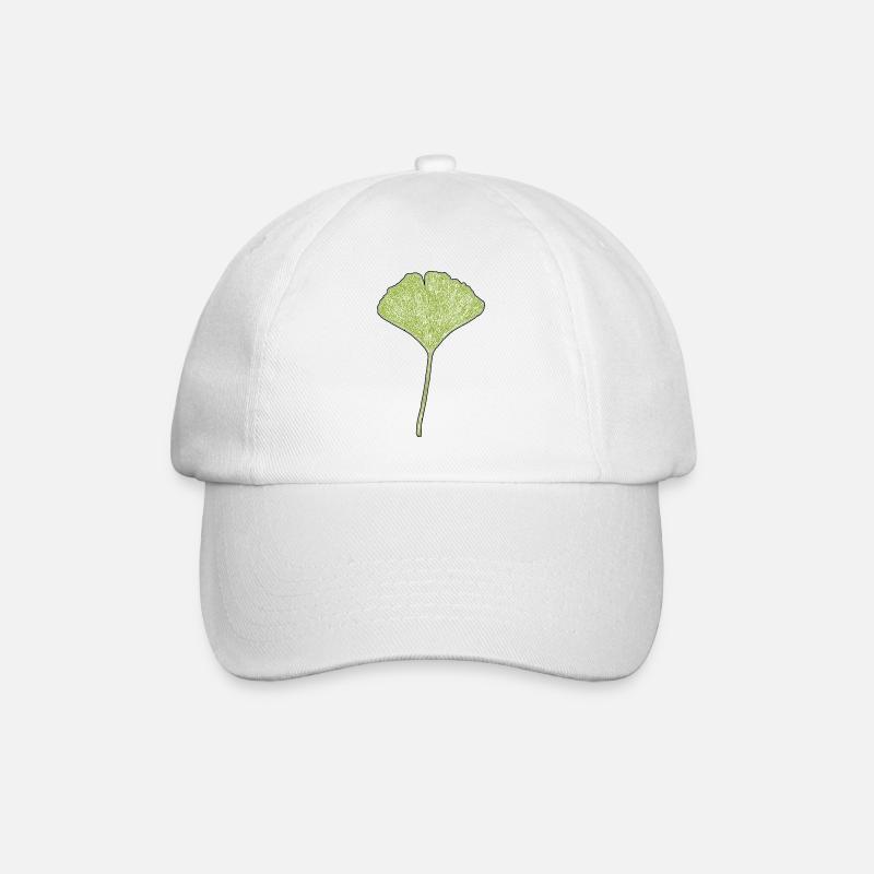 Gingko Blatt - Baseballkappe - Weiß/Weiß