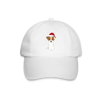 Jack russell Noël - Baseballkappe - Weiß/Weiß - Vorne