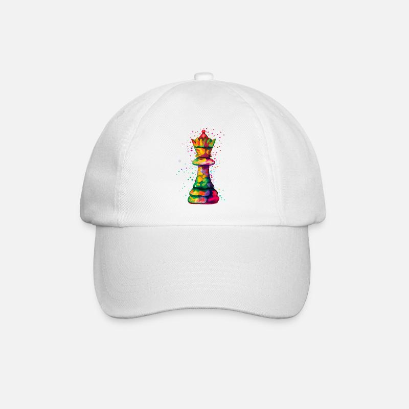 Kunst Schachfigur Königen - Baseballkappe - Weiß/Weiß