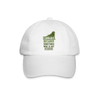 Le cannabis parce que parfois le vin ne suffit pas Bourgeon - Casquette classique - blanc/blanc - Devant