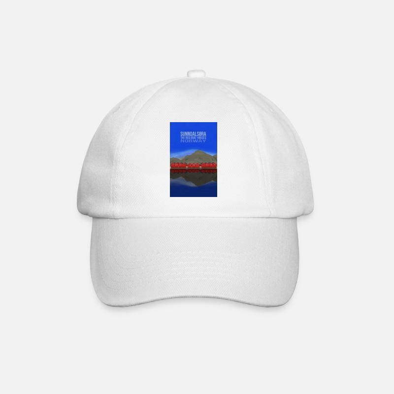 Sunndalsøra Norway - Baseball Cap - white/white