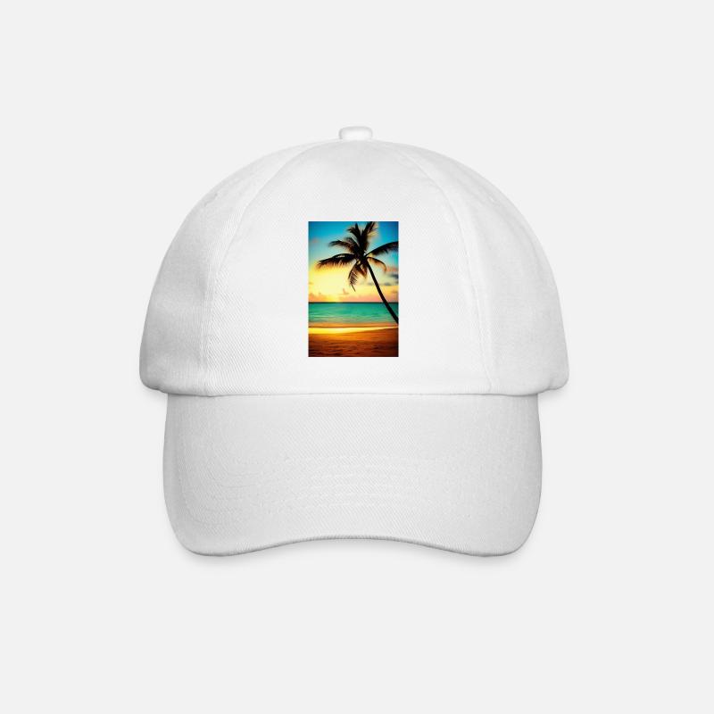 Caribbean Palm Beach - Baseball Cap - white/white