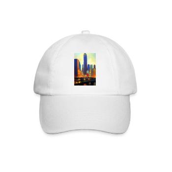 Horizon de la ville de New York - Casquette classique - blanc/blanc - Devant