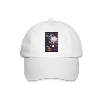 Weltall und Planeten - Baseballkappe - Weiß/Weiß - Vorne