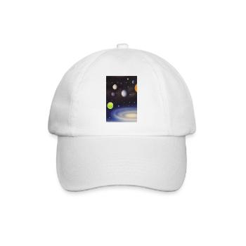 Weltall und Planeten - Baseballkappe - Weiß/Weiß - Vorne