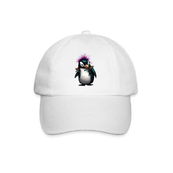 PENGUPUNKS - Baseballkappe - Weiß/Weiß - Vorne