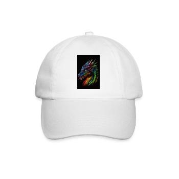 dragon arc en ciel - Casquette classique - blanc/blanc - Devant