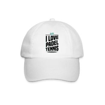 Padel Tennis Paddel Padelball Padeln Padeltennis - Baseballkappe - Weiß/Weiß - Vorne