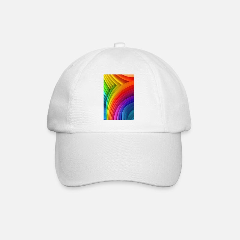 Rainbow Reverie: Impression colorée LGTBQ + Pattern Art - Casquette classique - blanc/blanc