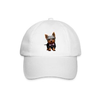 Propriétaire de chien Yorkshire Terrier chiot - Casquette classique - blanc/blanc - Devant