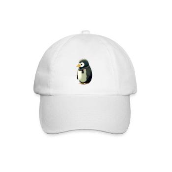 Ein süßer, pummeliger Pinguin - Baseballkappe - Weiß/Weiß - Vorne