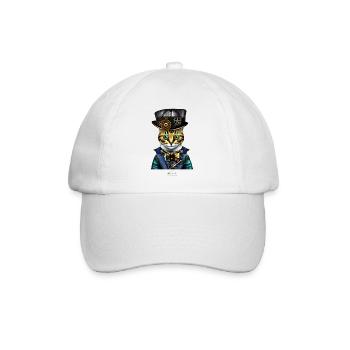 Crazy Cat- Hat - Baseballkappe - Weiß/Weiß - Vorne