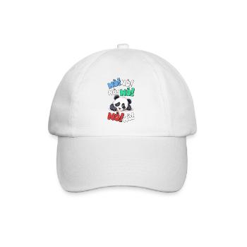 Nö Einfach Nö No Nein Panda Bär Lustig Spruch - Baseballkappe - Weiß/Weiß - Vorne