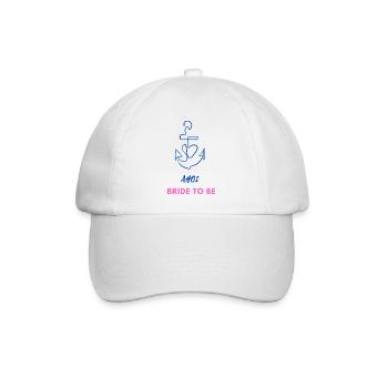 Ahoi Bride to be - JGA T-Shirt - Baseballkappe - Weiß/Weiß - Vorne