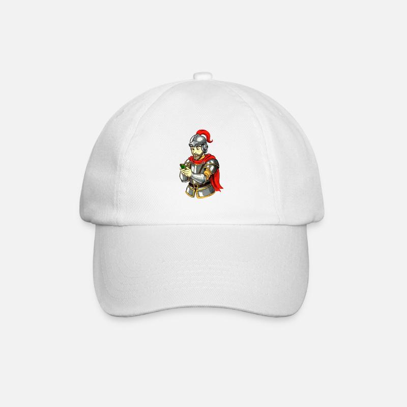 Chevalier avec smartphone - Casquette classique - blanc/blanc