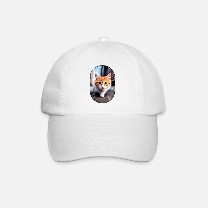 Schleichende katze - Baseballkappe - Weiß/Weiß