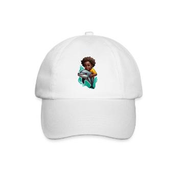 Kid Dolphins Dolphin amant idée cadeau - Casquette classique - blanc/blanc - Devant