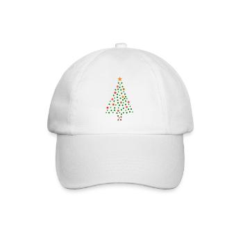 Christmas Tree - Dotted - Baseball Cap - white/white - Front