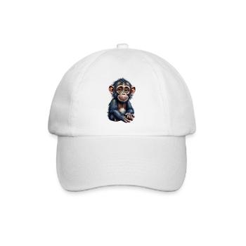 Affe Affe - Baseballkappe - Weiß/Weiß - Vorne