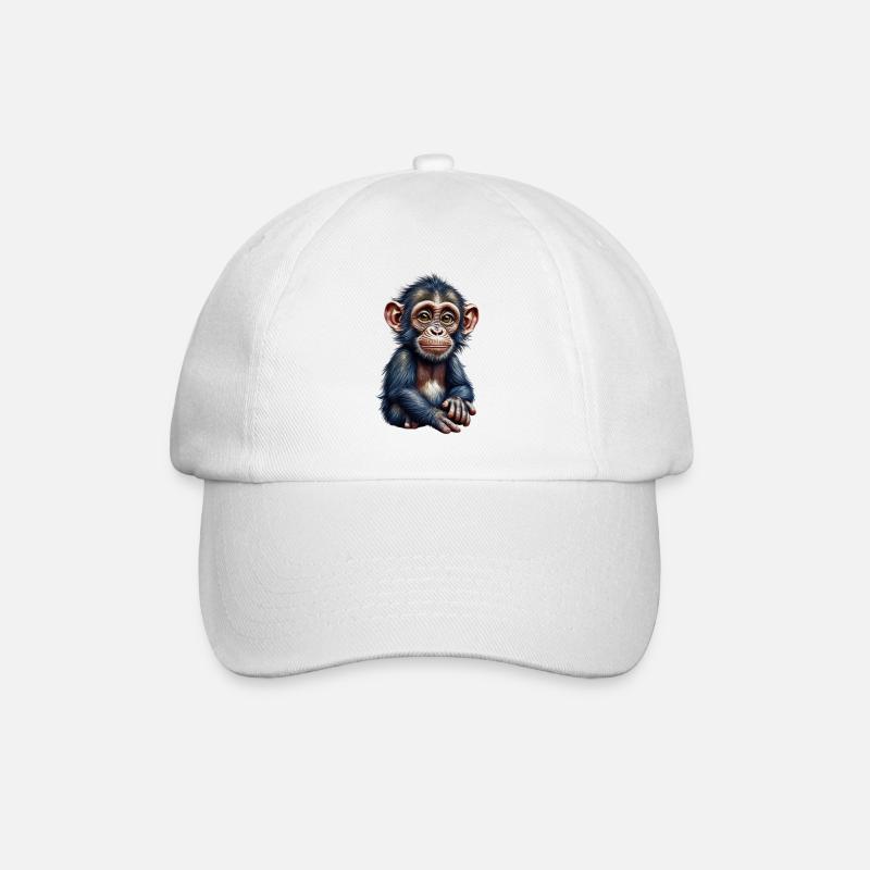 Monkey monkey - Baseball Cap - white/white