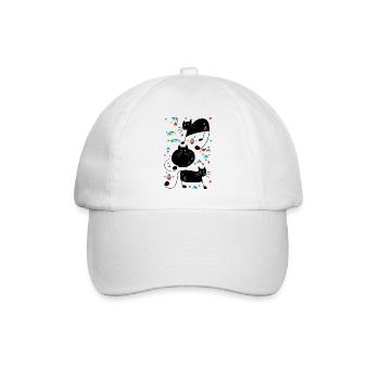 Katzen - Baseballkappe - Weiß/Weiß - Vorne