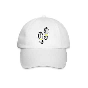 Lauf - sportliche Geschenkidee - Baseballkappe - Weiß/Weiß - Vorne