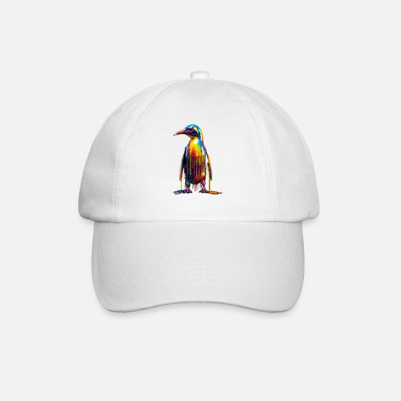 Rainbow Penguin - Baseballkappe - Weiß/Weiß