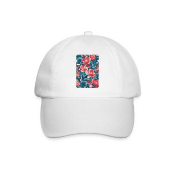 Wunderschöne Blumen - Baseballkappe - Weiß/Weiß - Vorne