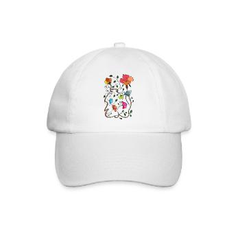 Flowers - Baseball Cap - white/white - Front