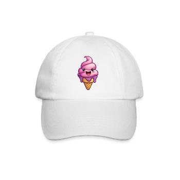 Smiling Ice Cream Creation - Baseball Cap - white/white - Front