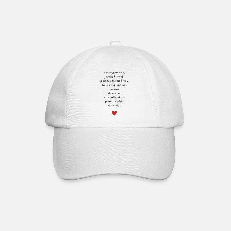 J’arrive bientôt maman-annonce grossesse maman - Casquette classique - blanc/blanc