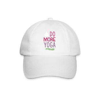 Zu mehr Yoga - Baseballkappe - Weiß/Weiß - Vorne