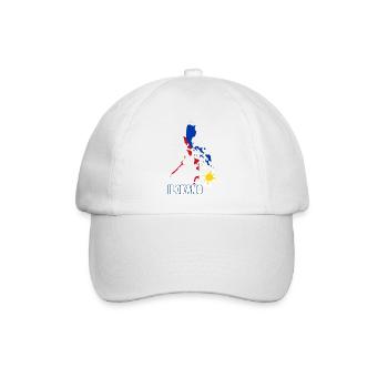 Philippinen Filipino Flagge Stolz I Geschenk - Baseballkappe - Weiß/Weiß - Vorne