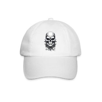 Totenkopf B.C Kunst - Baseballkappe - Weiß/Weiß - Vorne