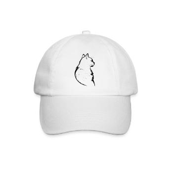cat, cat motif, cute, gift, gift ideas - Baseball Cap - white/white - Front