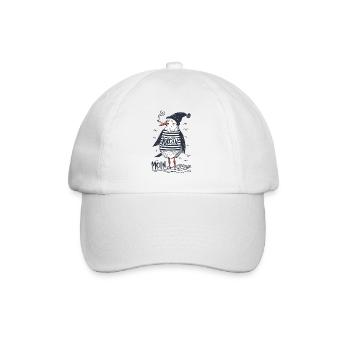 Moin Möwe Matrose Kapitän Seemann Nordsee Ostsee - Baseballkappe - Weiß/Weiß - Vorne