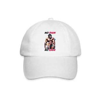 Bodybuilder / Sports / Fitness / Monkey / Muscles - Baseball Cap - white/white - Front